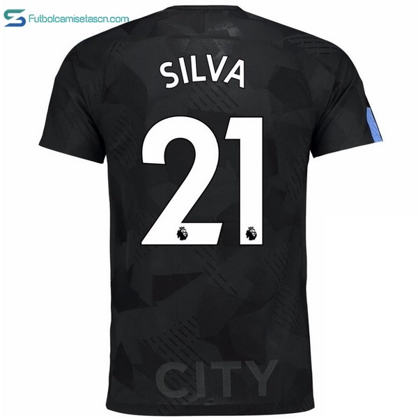 Camiseta Manchester City 3ª Silva 2017/18